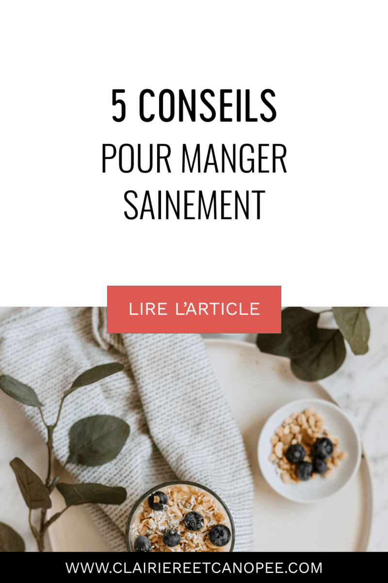 5 conseils pour manger sainement