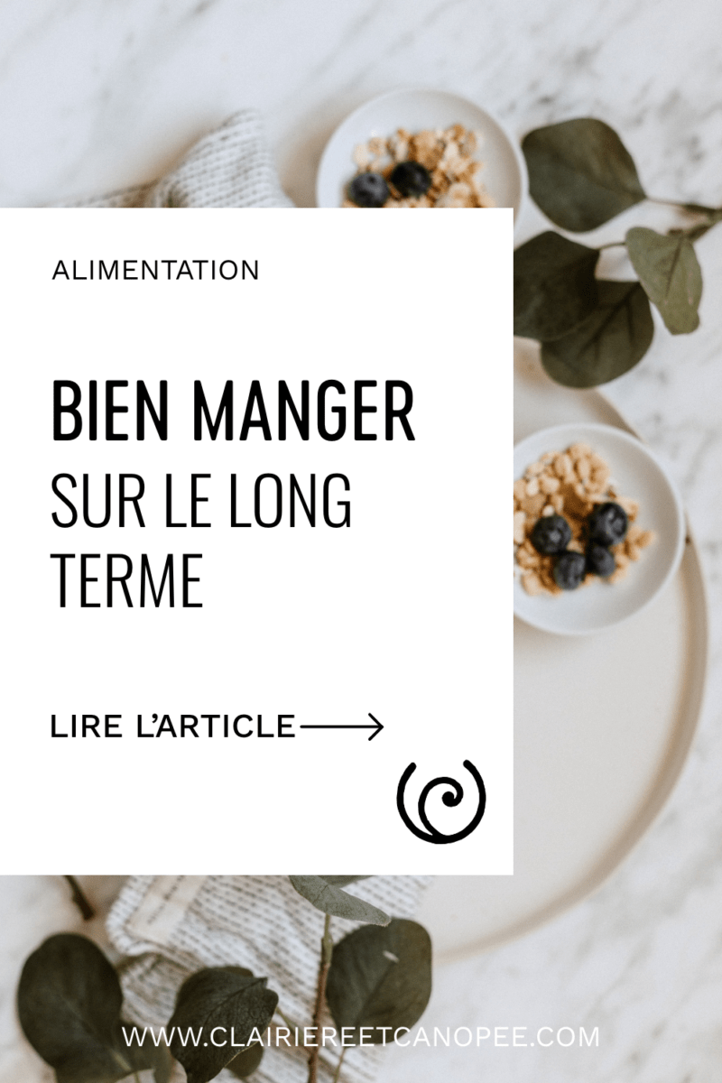 bien manger sur le long terme